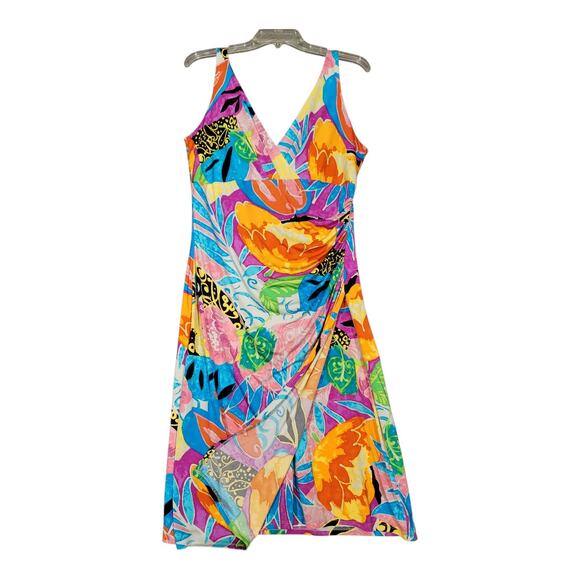 Lauren Ralph Lauren Dress‎ Tropical Multicolor Sleeveless Women's Size 12 - Picture 5 of 15